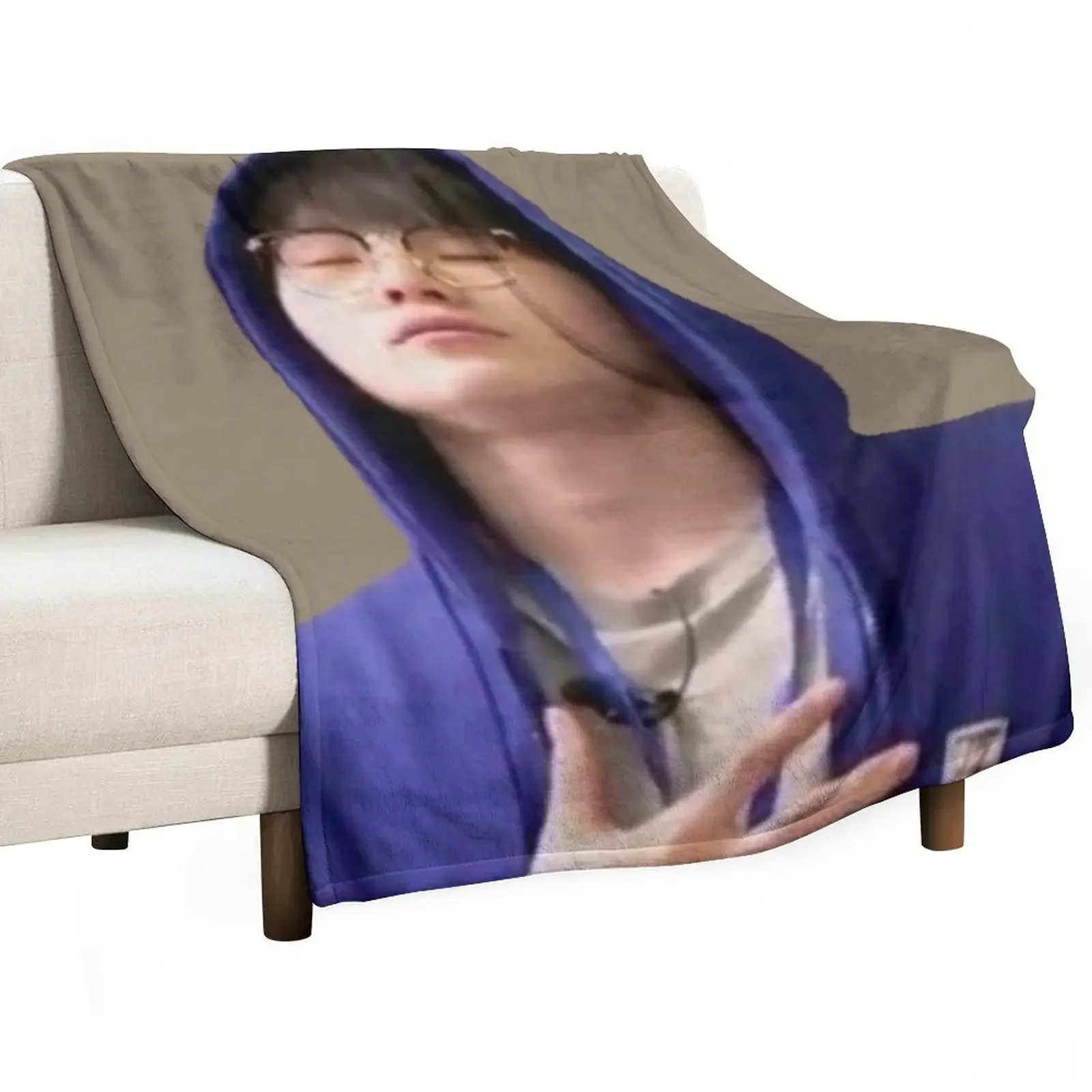 

Woozi Relaxed Meme Throw Blanket sofa bed Extra Large Throw heavy to sleep Blankets