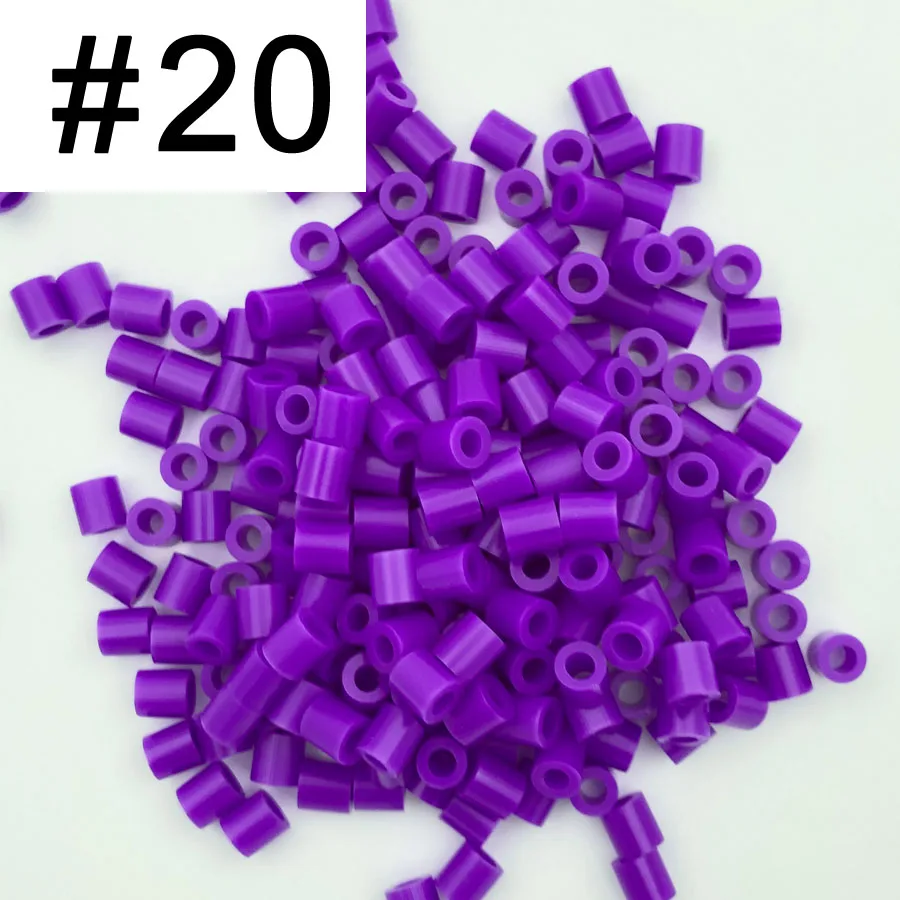 5mm 1000PCS Assorted Colored Hama Beads for Kids DIY Pixel Art and Puzzles