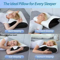 Memory Foam Cervical Pillowcase Cooling Fabric Pillow Protector Bedding Case for Home Travel Holiday Gift Portable Sleep Use Set 5