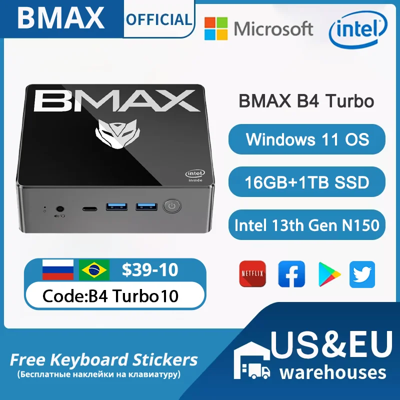 BMAX ミニPC　B4Turbo　16GB+512GB BMAX ミニPC B4Turbo 16GB+512GB ミニpc Intel N150初登場 BMAX B4