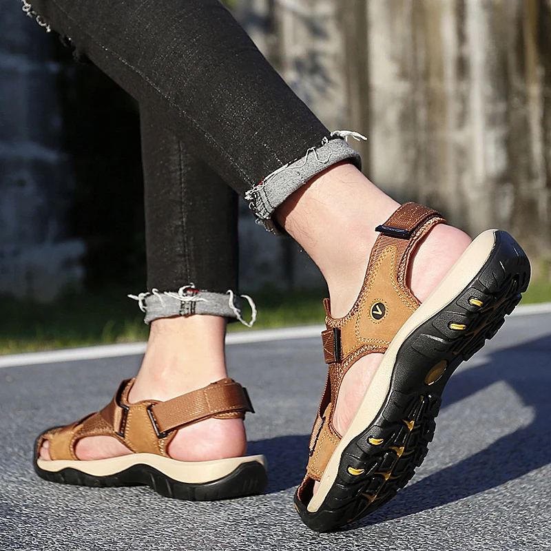 Men's Casual Beach Sandals With Breathable Quick-dry Soft Sole_voghion.com