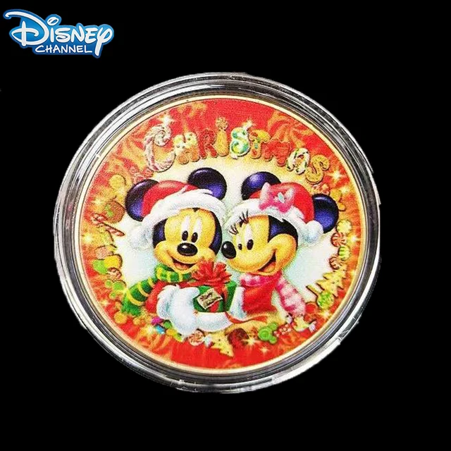 Disney natal mickey mouse comemorativa moeda filme personagem minnie sorte  moeda artesanato móveis decoração crianças presentes - AliExpress Casa e  Jardim