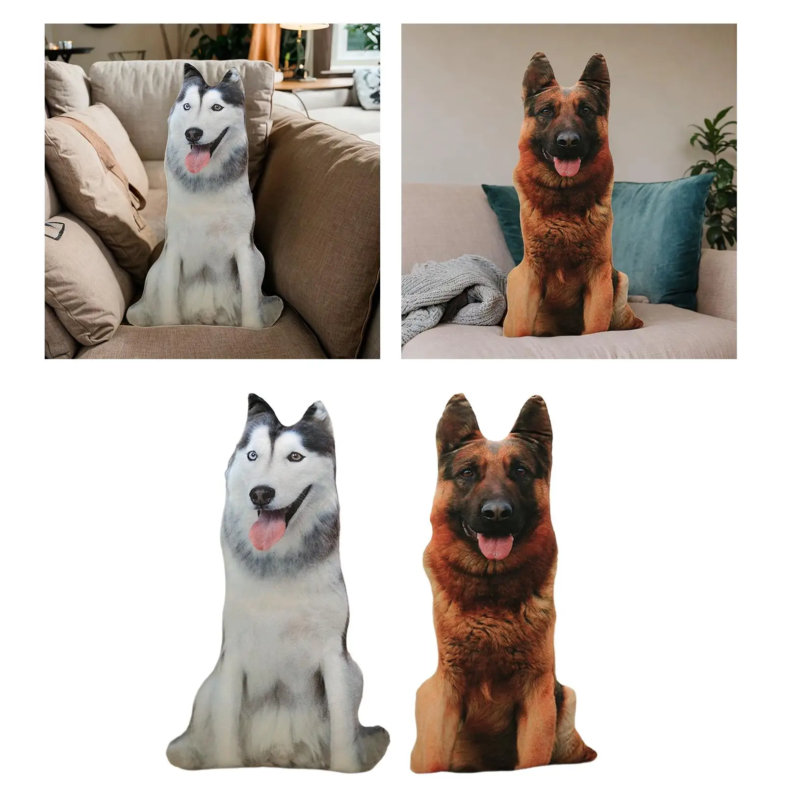 3D Dog Throw Pillow Hug Pillow for Bedroom Home Decor Office 6