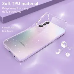 Sparkling Glitter Phone Case - Protective Cover with Enhanced Durability and Style for A33 (Clear)