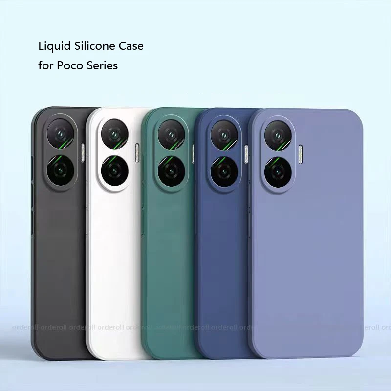 Sleek Square Liquid Silicone Smartphone Case - Premium Protective Cover