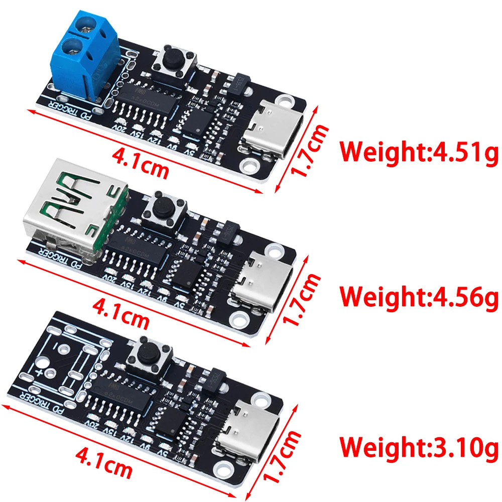 100W USB-C Fast Charge Trigger Module with PD/QC Compatibility - Power Delivery Boost Board
