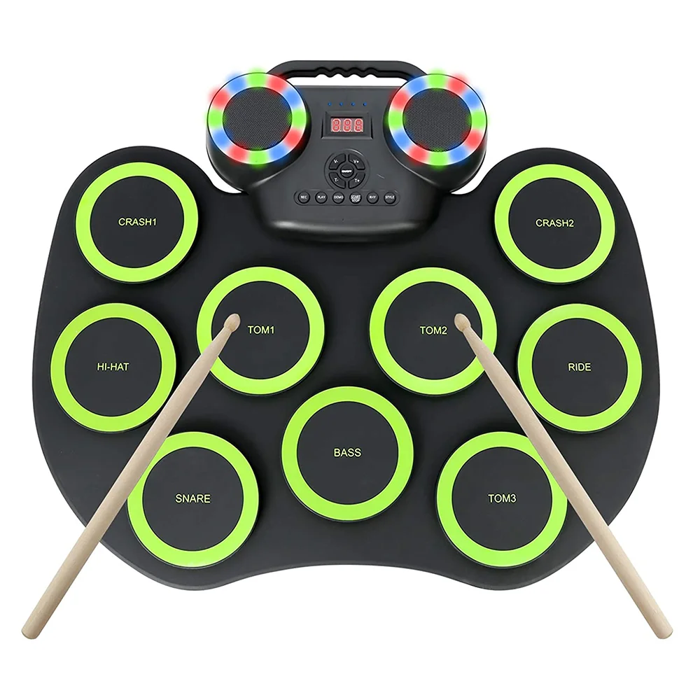 

Bluetooth Hand Roll Drum Portable Desktop Drum Pad Supports Electric Drum DTX Game Hand Roll Electronic Drum