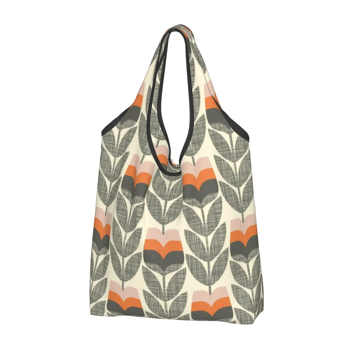 

Оригинальная Оранжевая Сумка для покупок с принтом Orla Kiely, сумка для покупок, сумка-тоут через плечо, вместительная Портативная сумка