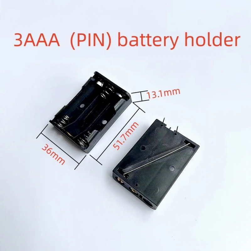 10PCS 1/2/3 x AAA 배터리 상자 배터리 홀더(핀 포함) AAA 1.5V 나일론 난연성 배터리 구획(납땜 가능 핀 포함)