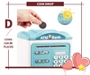 Money Box With Fingerprint Piggy Bank Electronic ATM Savings Box For Coins Cash Safe Large Coin Bank Password Lock For Children 4