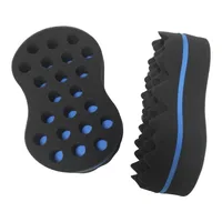 Nouvelle Brosse à Cheveux Double Face à Éponge avec Verrouillage, Multi-trous, pour Boucles Afro et Ondulations 5