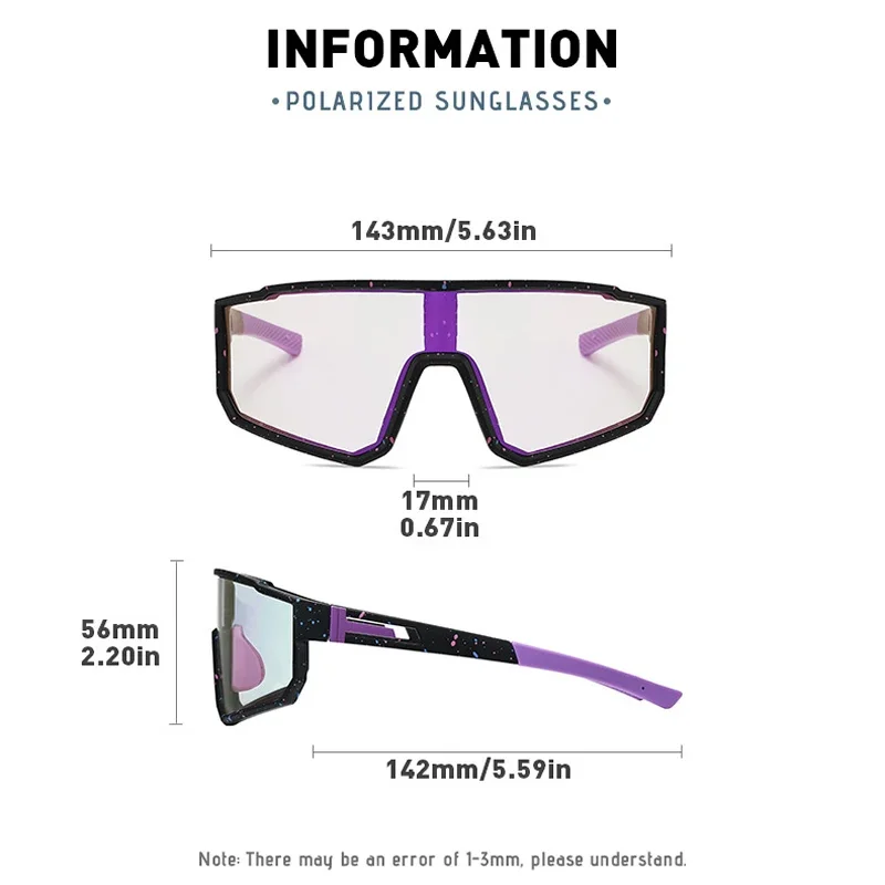 Photochromic Sports Sunglasses for Outdoor Activities - UV400 Protection