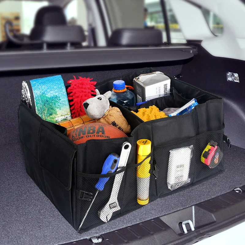 Universal Auto Lagerung Organizer Stamm Faltbare Spielzeug Lebensmittel  Lagerung Lkw Fracht Container Taschen Box Schwarz Auto Verstauen Aufräumen  Neue - AliExpress