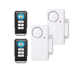 Wireless 110dB Anti - Theft Vibration Alarm with Remote Control (2 alarm 2 control)