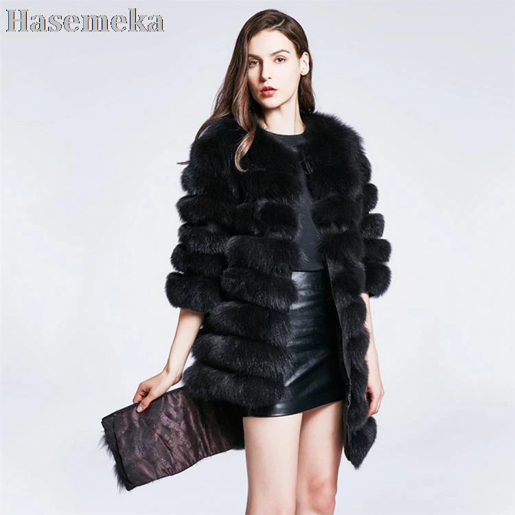 goose down coat 2022 NEW 4in1 Real Fox Fur Coat Women Natural Real Fur Jackets Vest Winter Outerwear Women Clothes puffer coat women