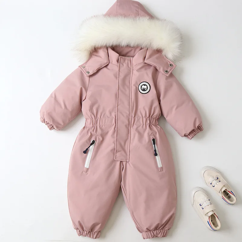 Combinaison de Ski pour bébé, combinaison en velours, salopette pour  garçon, vêtements chauds, imperméables, pour enfants