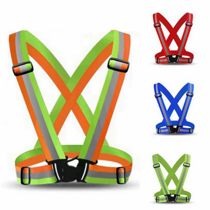 

1pc 4*120cm Unisex Night Running Suspender Reflective Mens Suspenders Colorful Adjustable Luminous Wide Braces Youth Sport Belt