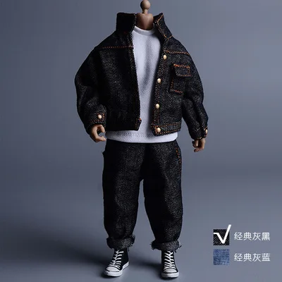 Veste En Jean Cowboy 1/6 Pour Figurine D'action - Taille Slim 12 Pouces - Customisation
