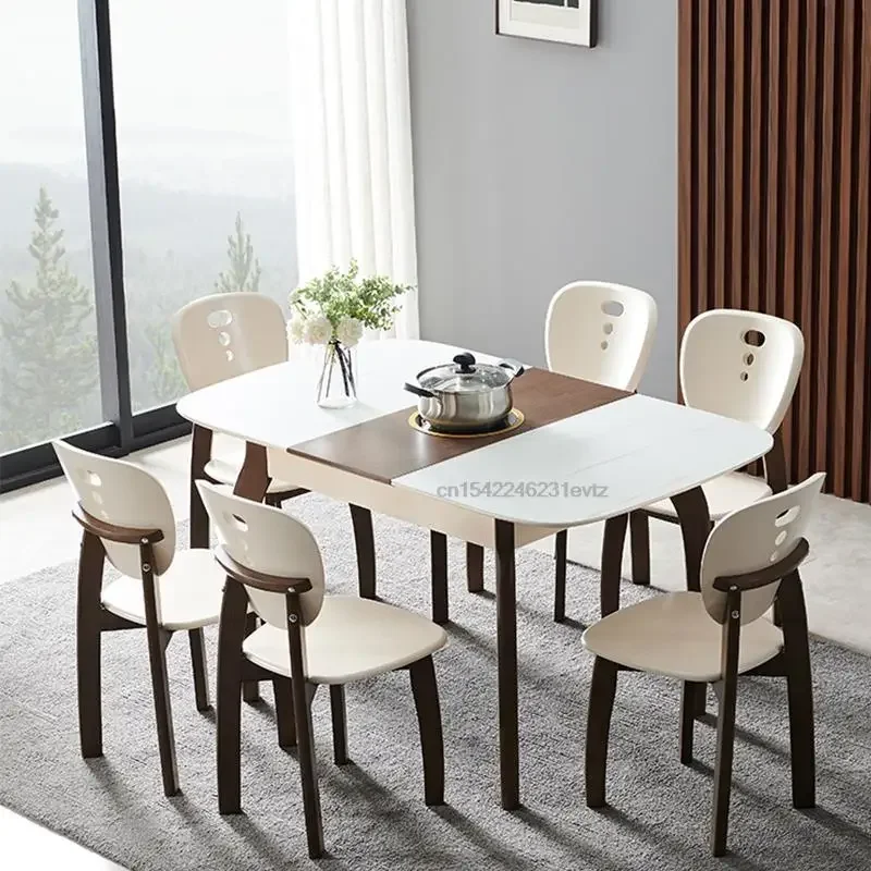 

GY13 Kitchen Furniture For Home Transformer Folding Solid Wood Table With Hidden Induction Juegos De Comedor Bedroom Furniture
