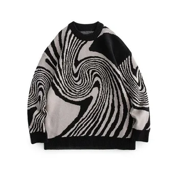 Swirl Pattern Pullover Sweater 3