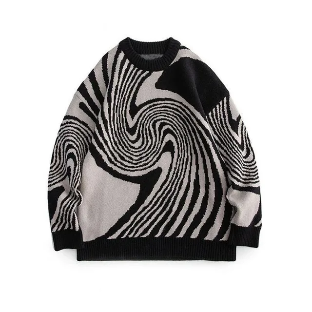 Swirl Pattern Pullover Sweater 3