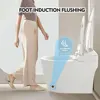 Heated Seat Smart Toilet, One Piece Toilet, Automatic Flush Tank Less Toilet without Bidet, with Foot sensor Flush 4