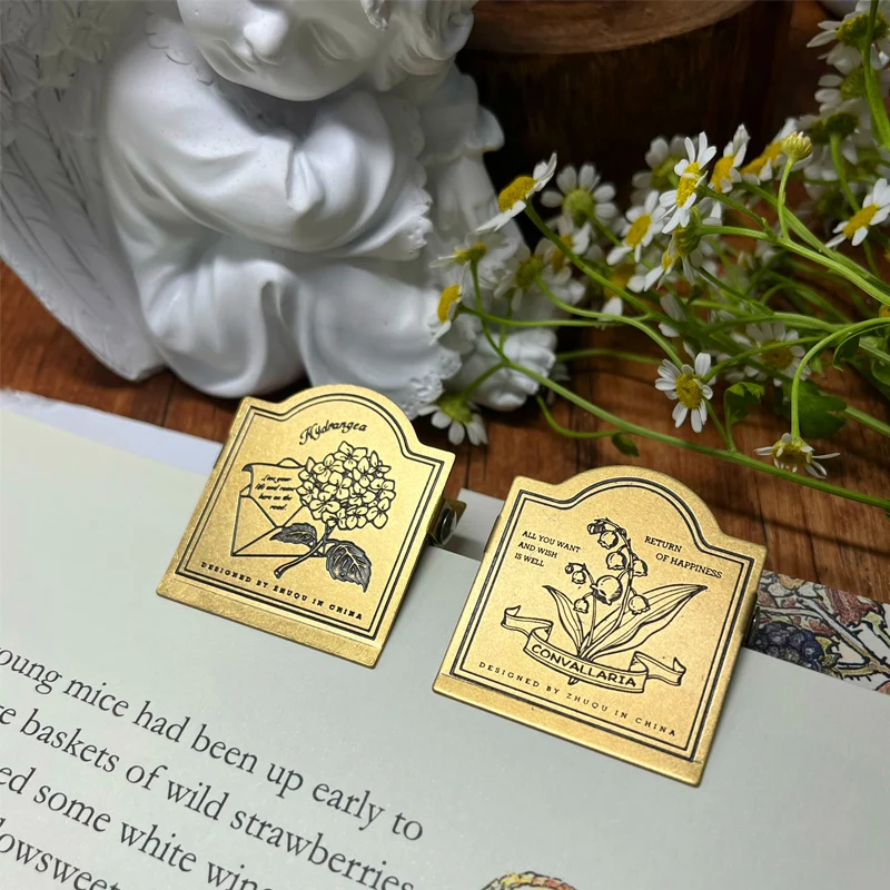 Segnalibro Vintage In Ottone Giglio Della Valle Ortensia Fungo Clip In Ottone Tn Clip Tascabile Carta Da Disegno Clip Fissa Clip Per Banconote