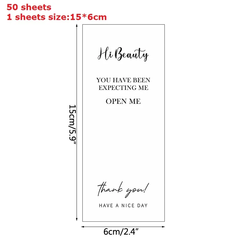 50sheets White Paper Stickers Thank You for Your Purchase Labels Gift Bags Boxes Sealing Sticker Small Business Package Supplies 