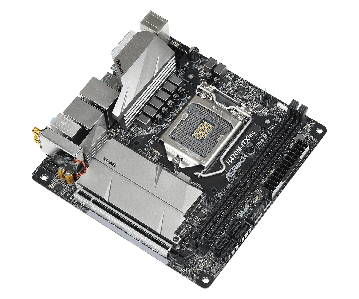 ASRock H470M-ITX/AC Mini-ITX Motherboard LGA 1200 H470 DDR4 64GB M
