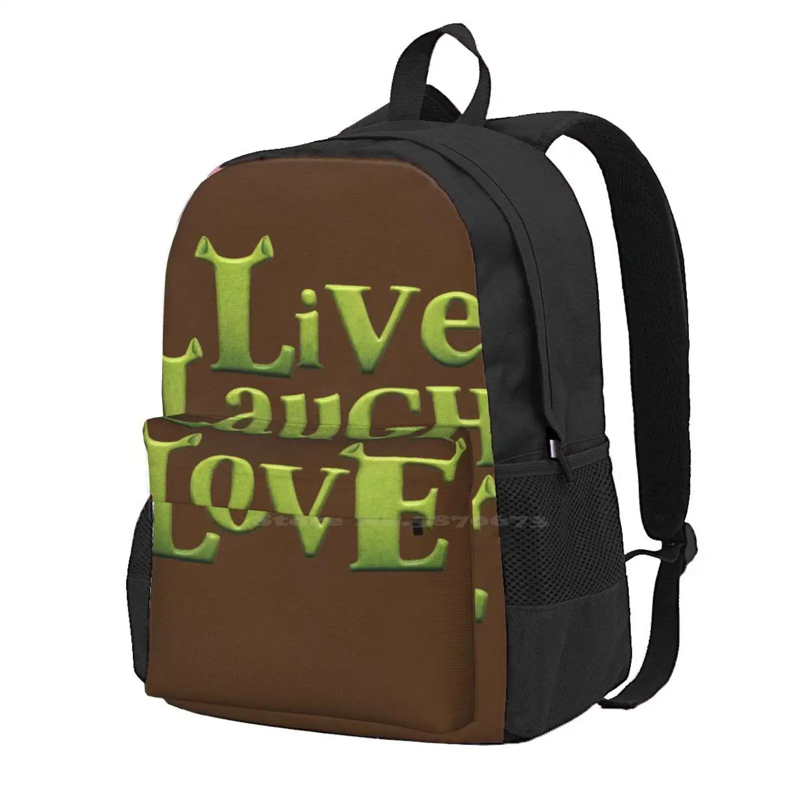 

Shrek-Live Laugh Love Fashion Travel Laptop School Backpack Bag Shrek Is Love Shrek Is Life Shrek The Musical Shrek The Movie