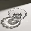 Japanese style high footed glass lace plate, small cake dessert plate, jewelry ring storage tray, aromatherapy candle tray 3