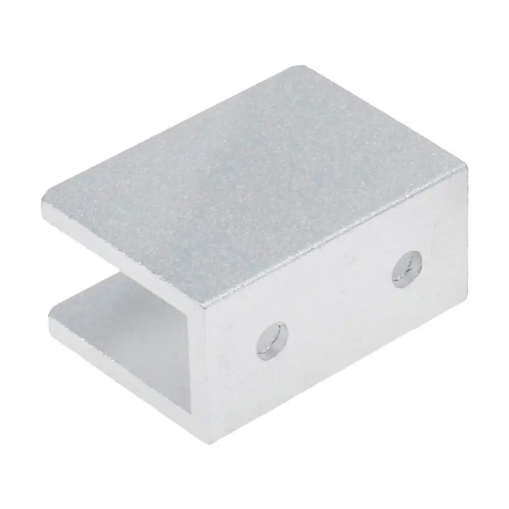 1 Piece Aluminum Alloy Square Glass Clip Fixed Support Bracket for Thick Glass Clip Shelf Clamp Holder Cabinet Backplates