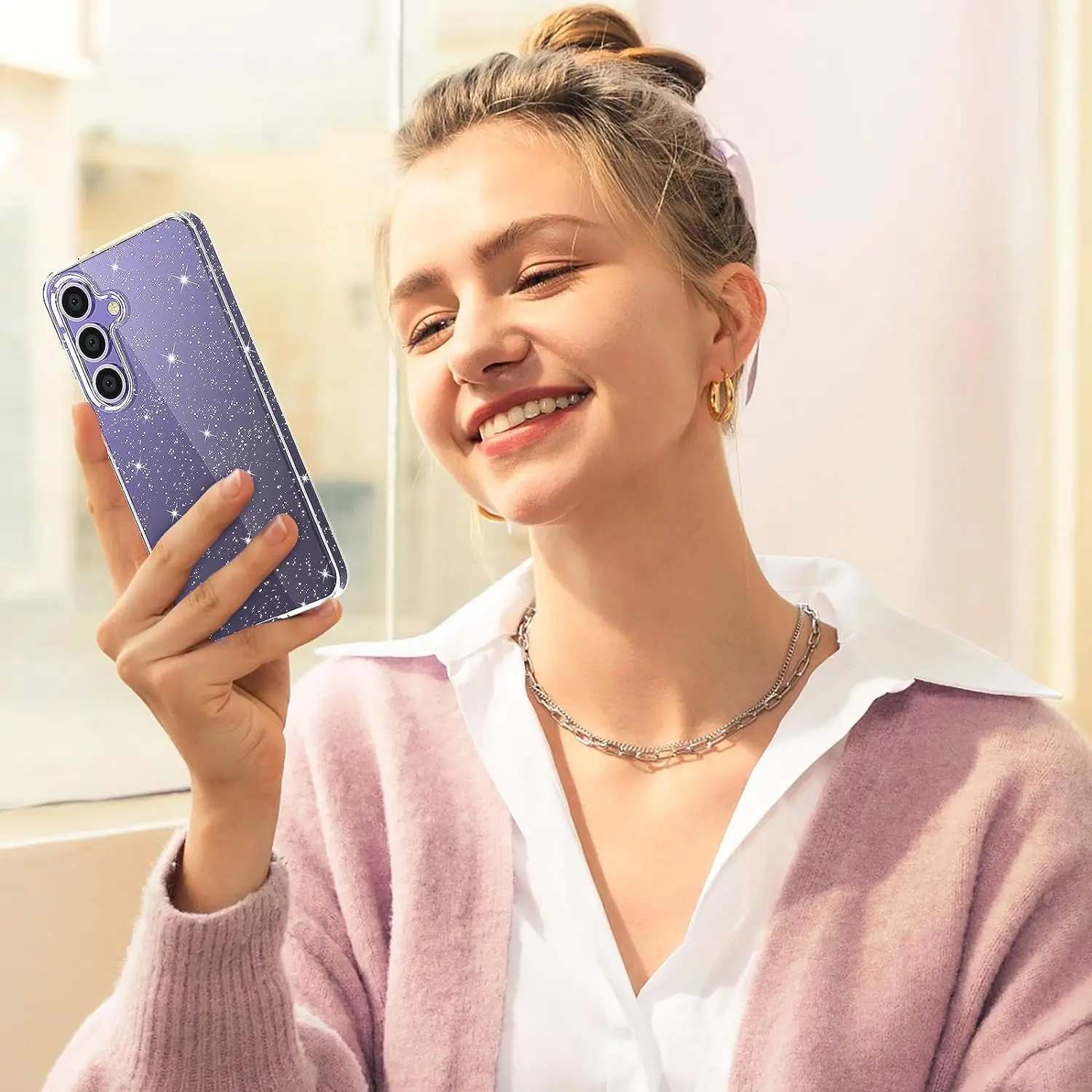 Sparkling Glitter Phone Case - Premium Protective Cover with Accessories