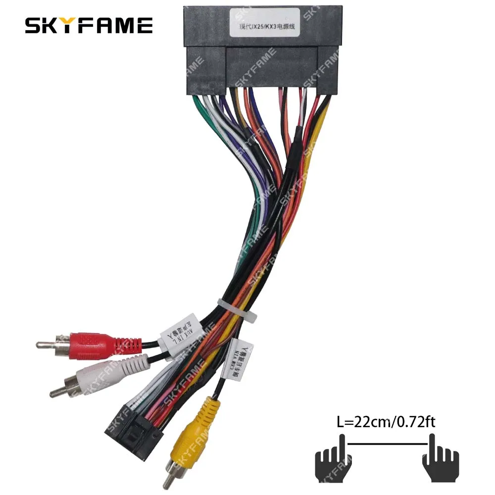 Car Accessories Cable Automobile Connector SKYFAME Car 16Pin Wire Harness Adapter Cable For Hyundai Sonata IX35 Tucson Elantra Kia Carens Sportage Sorento K2 K3 K4 K5 KX5