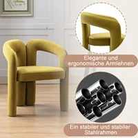 Бархатные обеденные стулья современного дизайна, мягкие декоративные стулья // Стулья с ведрами, кухонный стул для гостиной, 2 шт./компл. — изображение 6