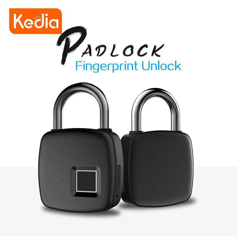 

Usb Rechargeable 300 Mah Fingerprint Lock Waterproof Smart Door Lock Smart Home Safe Padlock Mobile App Unlocking Keyless