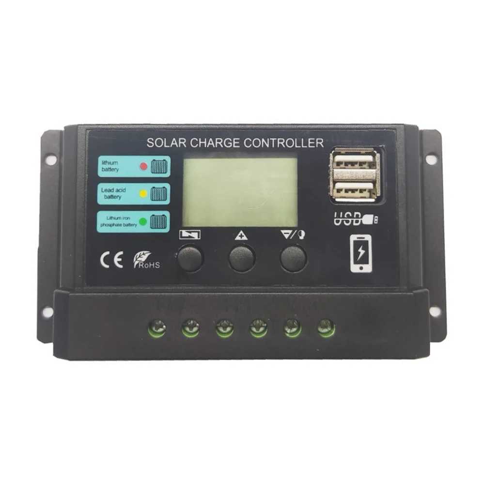 Solar Charge Controller 10A 20A 30A 12V 24V Auto Solar Cell Panels