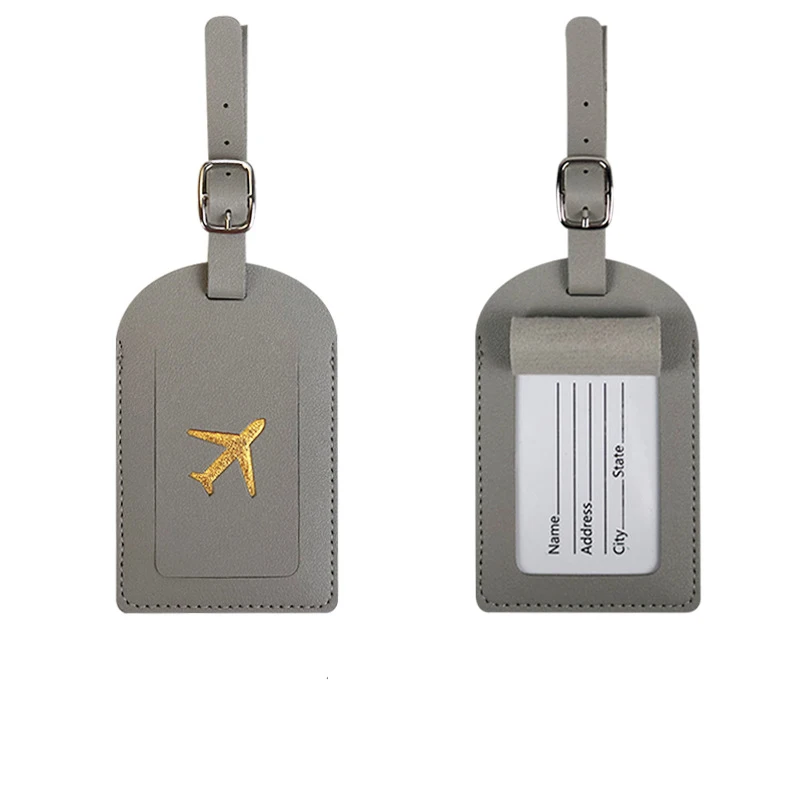 Luggage Tag 1PC PU Leather Luggage Tag Suitcase Identifier