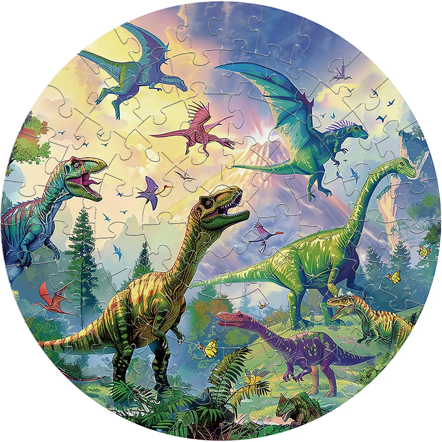 70 Pieces Dinosaur World Jigsaw Puzzles for Adults Home Decor Games Family Fun Floor Puzzles Educational Toys for Kids 3