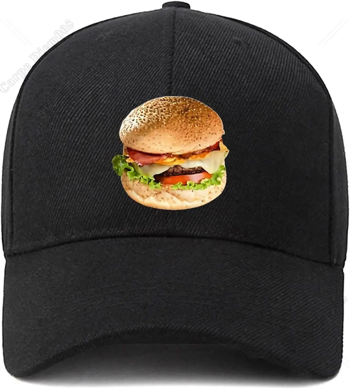 Burger Lover Baseball Cap Golf Dad Hat Unconstructed Plain Cap Adjustable Classic Cotton Hat Men Women Outdoor