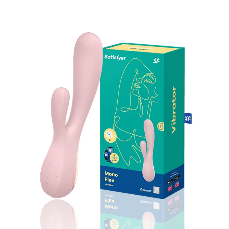 Satisfyer Mono Flex Connect App Vibratore Coniglio Dildo Donna Stimolazione Clitoride Stimolazione Punto G Doppia Vibrazione Giocattolo Per Adulti