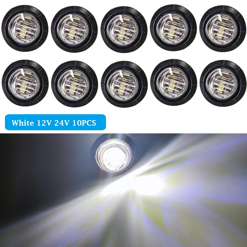 10 luci di posizione laterali 12/24 V per rimorchio, camion, camper, roulotte (blu) | Leroy Merlin