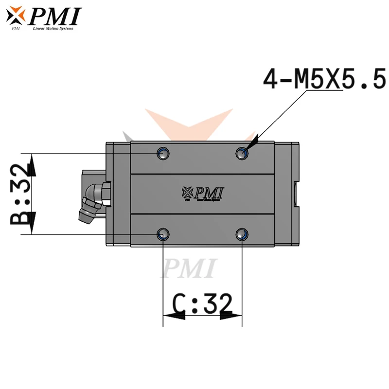 에코 솔벤트 프린터용 잉크젯 프린터용 UV 기계용 대만 PMI 선형 가이드웨이, SME20SB 블록, SME20SBSSFC, 100%
