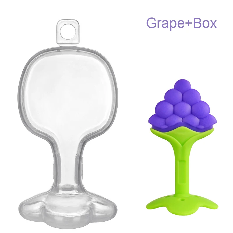 Teething Baby Toy Silicone Teether for Teeth Babies Accessories Newborn Fruit Sucking Chew Toys For Newborn Baby BPA-Fre Gift - 5