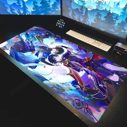 Premium Genshin Impact Anime Gaming Desk Mat - XXL Mousepad & Keyboard Protector - 90x40cm (C8224)