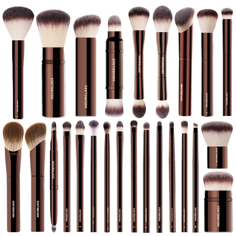 Hourglass Cruelty Free Makeup Brush 10Brushes Set Blusher Powder Eyeshadow Foundation Brush luxury Vegan Makeup Tools makeup brush set makeup brush makeup tool set makeup tool
