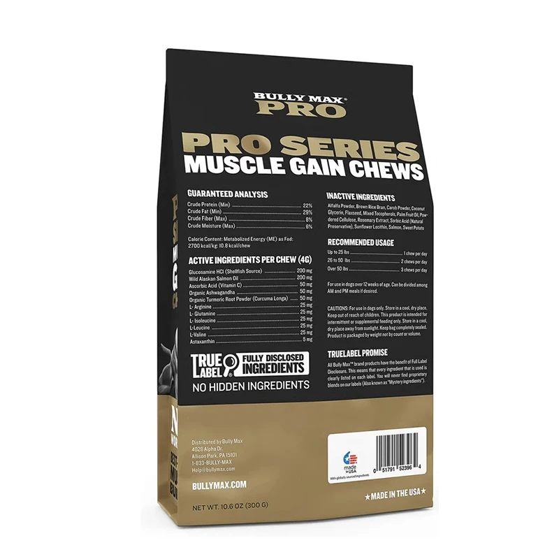300G BULLY MAX 11 IN 1 MUSCLE GAIN Supplement For Dogs, Enhances Strength Endurance, Boosts Performance Training