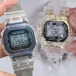 Fashion Men Women Watches Gold Casual Transparent Digital Sport Watch Lover's Gift Clock Children Kid's Wristwatch Female Clock