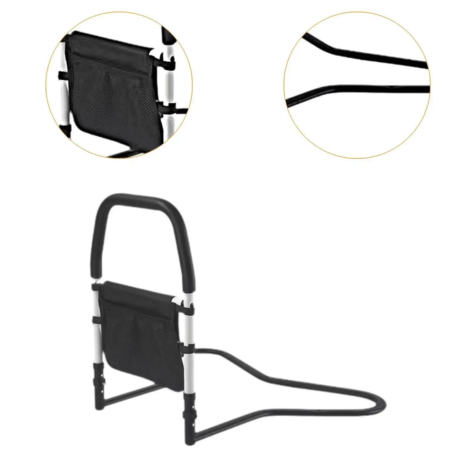 Elderly Bed Rails Multifunction Strong Load Bearing Easy to Install Women Assistance Rail for Household Disabled Patients 5
