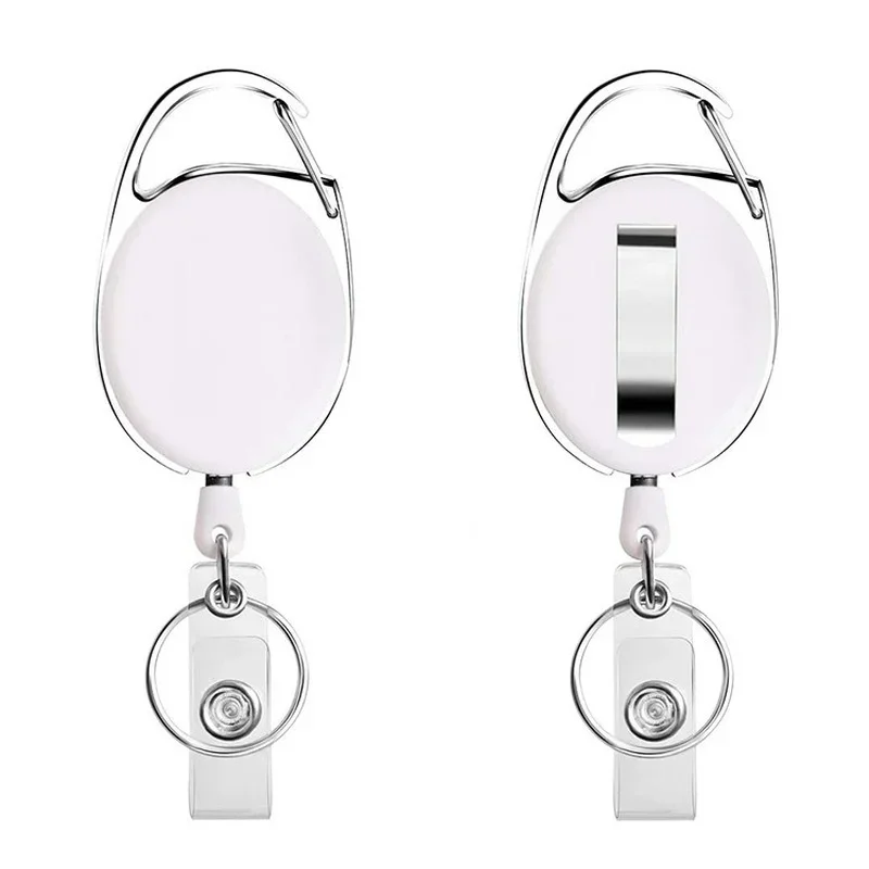 Retractable Badge Reel with Card Holder Reel Clip Key Ring Retractable ID Card Holder Key Chain Holders For Office Name Tag id card holder
